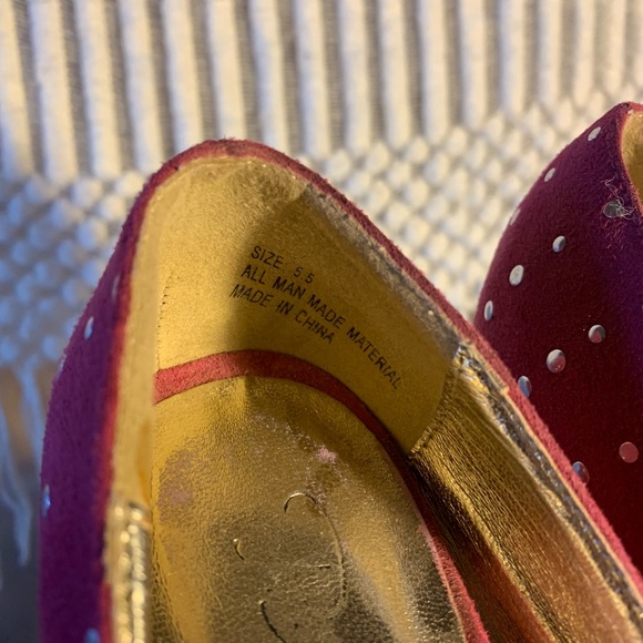 Magenta Studded Heels - Picture 4 of 5